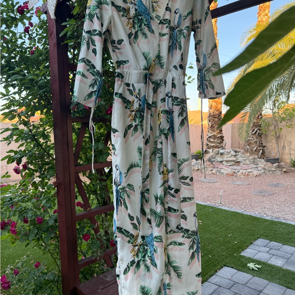 Choosy Tropical Print Maxi Romper